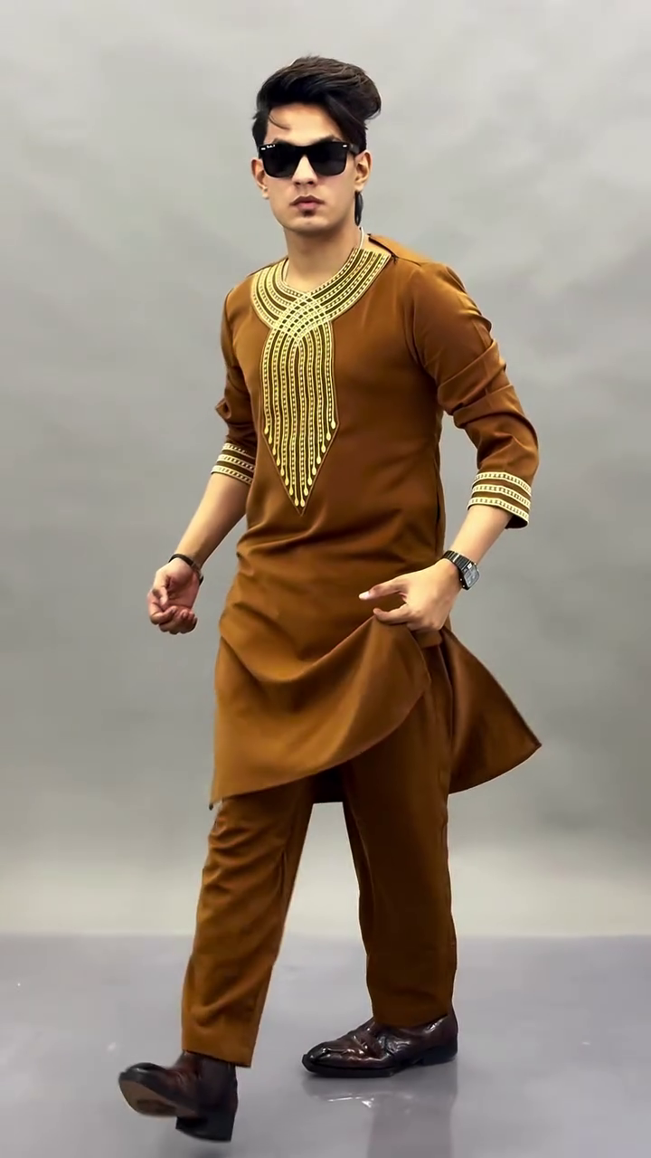 Men’s Premium Embroidered Kurta Pajama Set