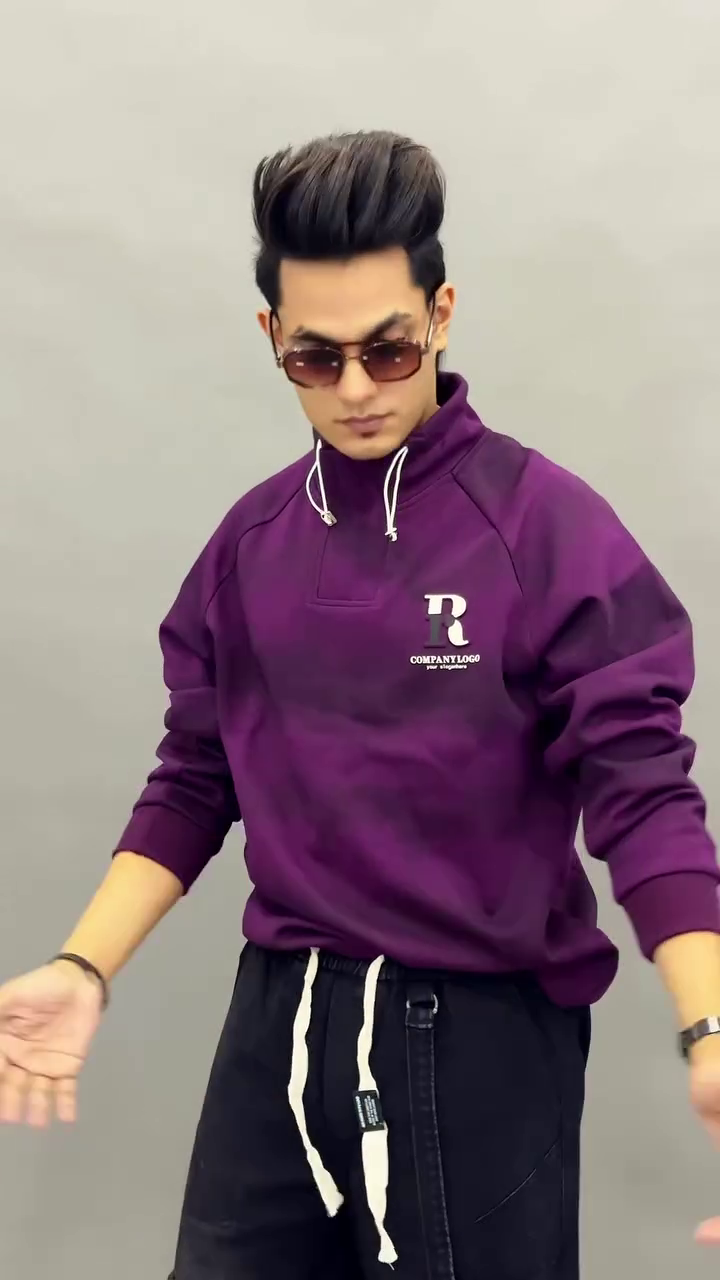 Streetwear Pullover with High Neck