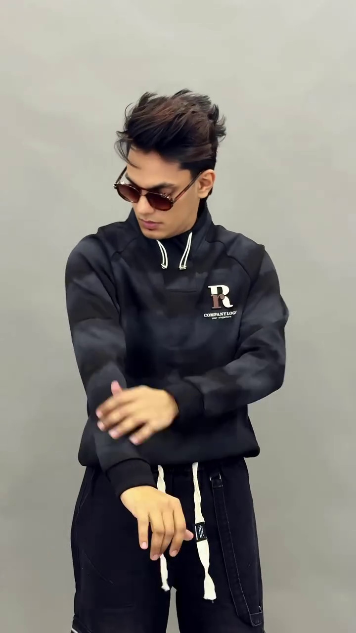 Streetwear Pullover with High Neck