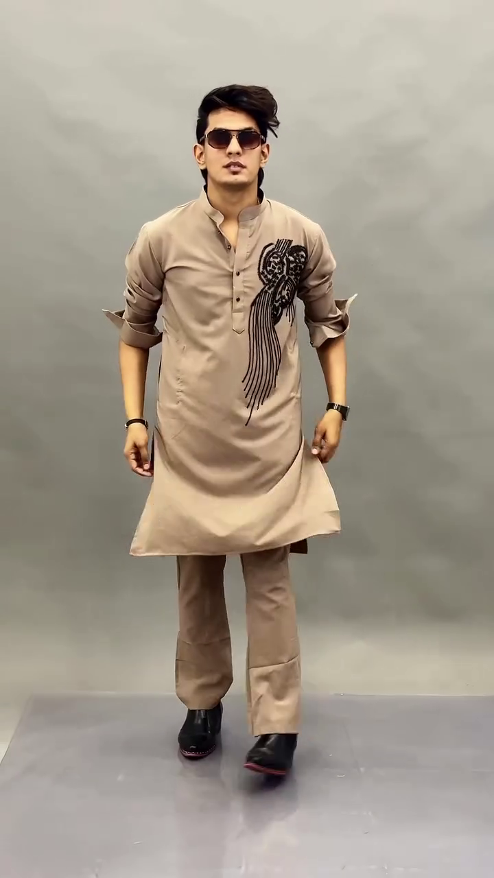 Designer Chest Embroidered Kurta Pajama Set