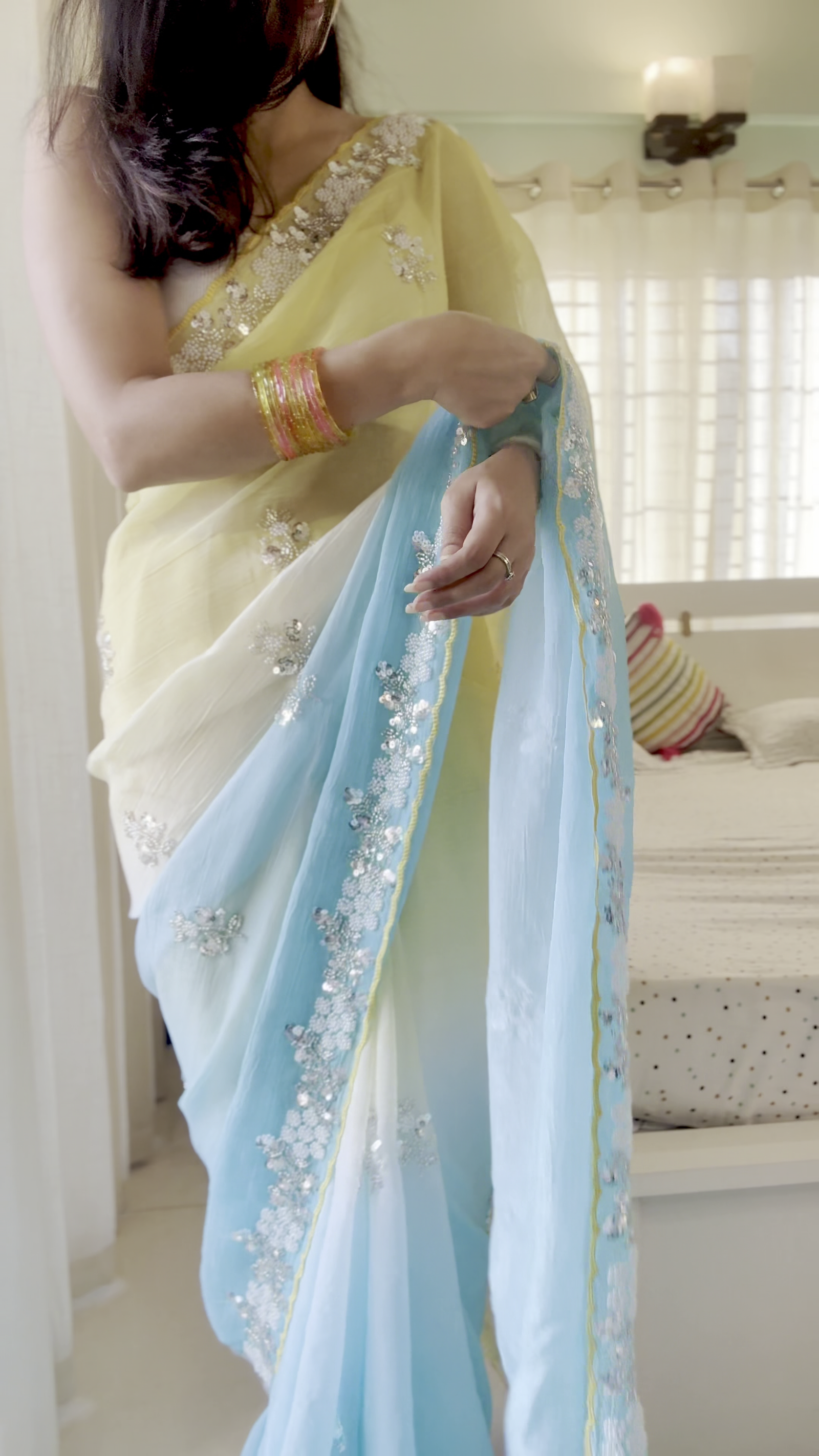 Ombre Organza Saree