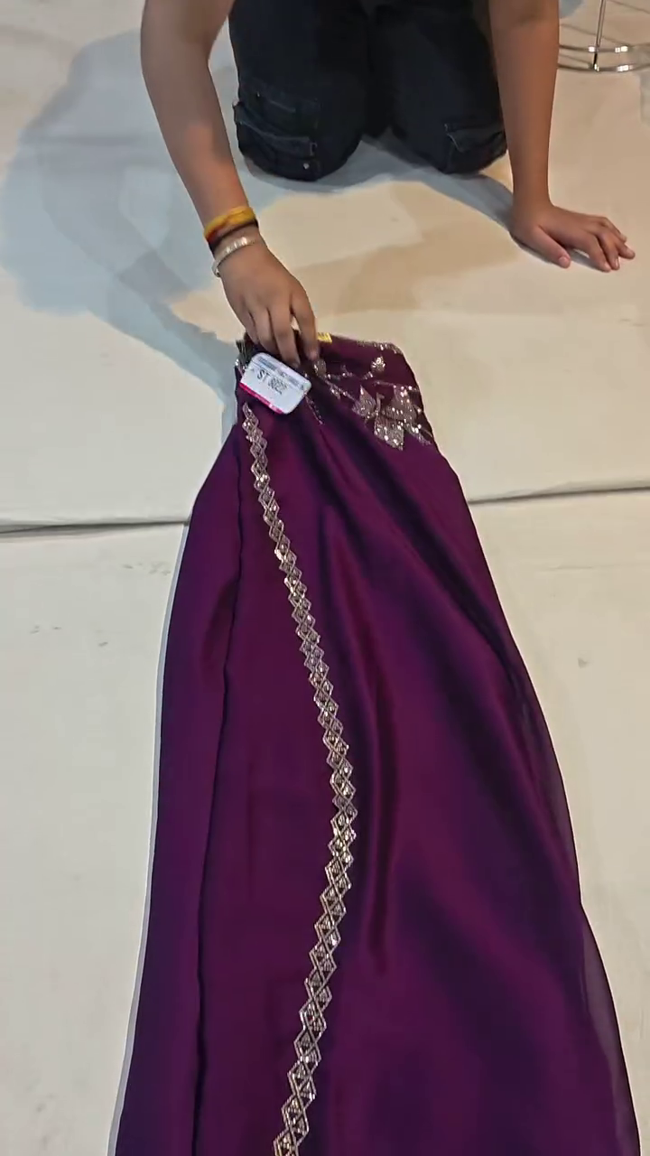 Deep Wine Embroidered Saree