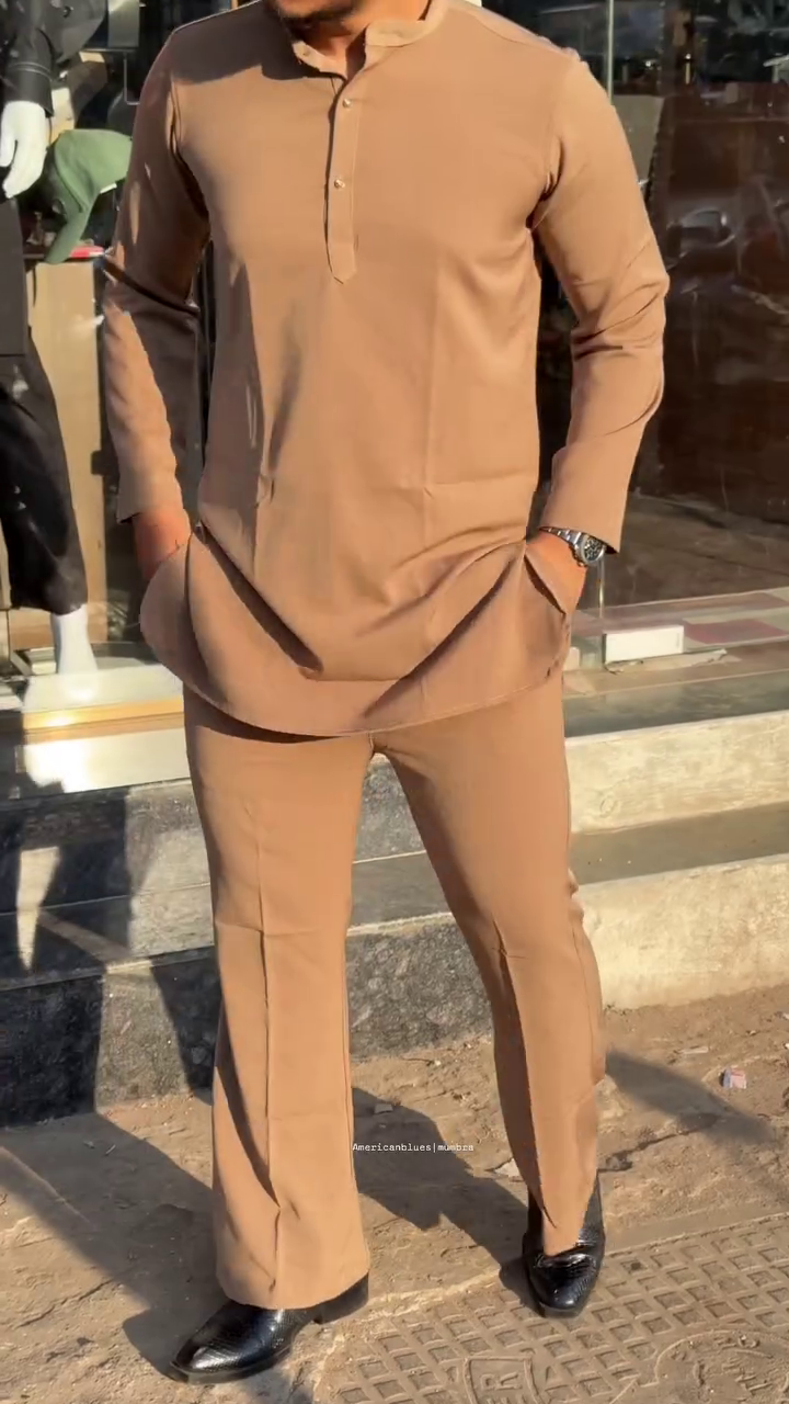 Men’s Kurta Set with Straight Pants