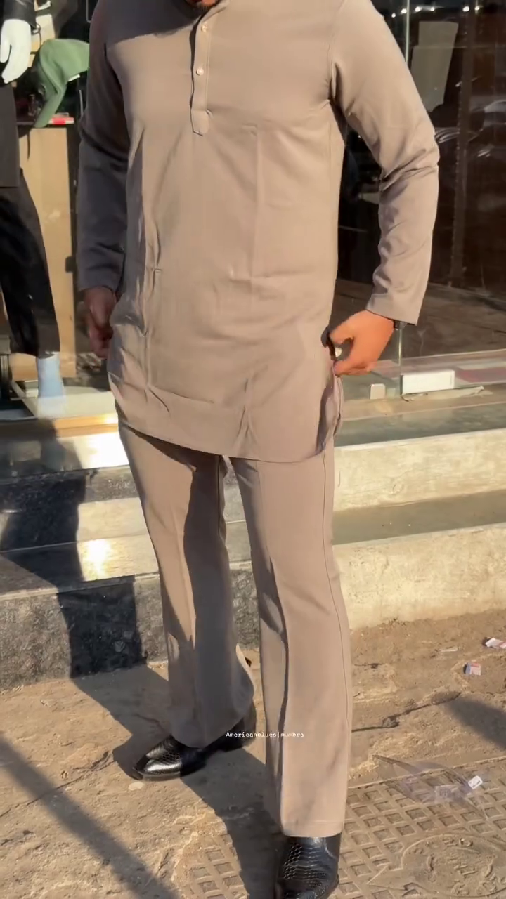 Men’s Kurta Set with Straight Pants