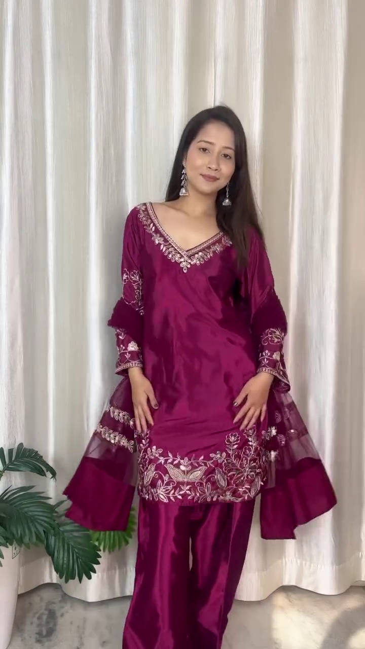 Embroidered Festive Suit Set