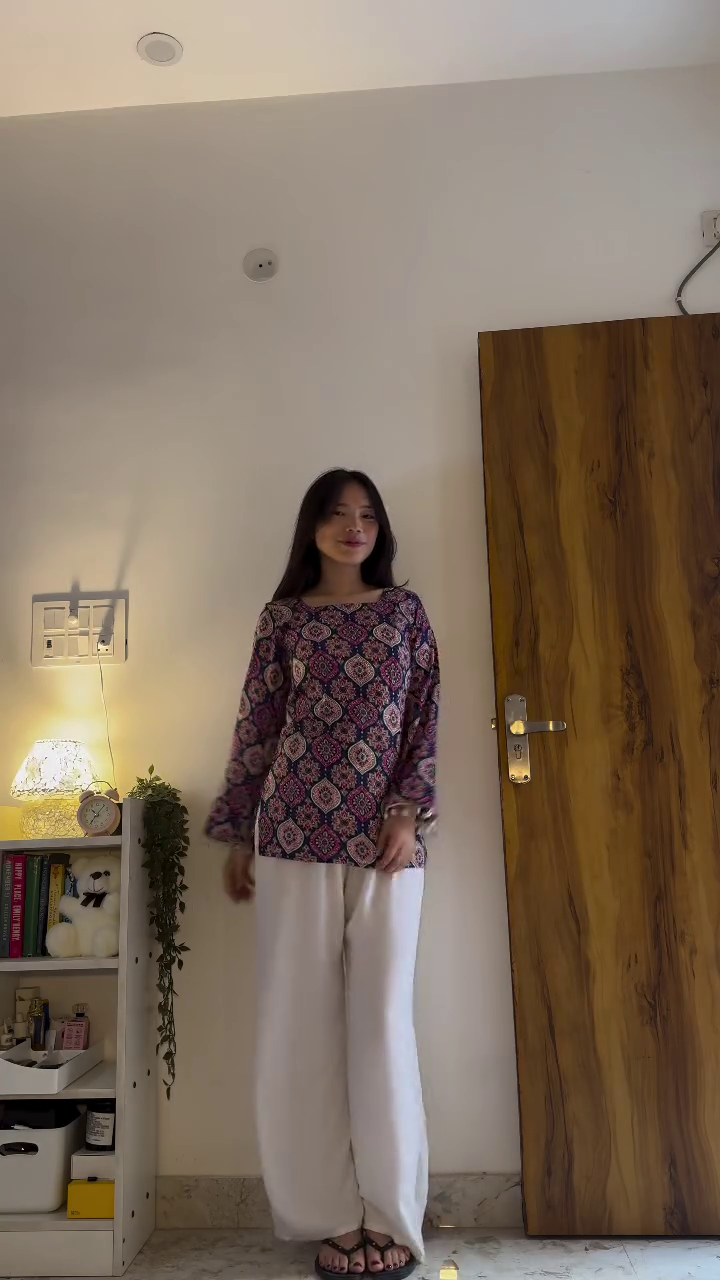 Bell Sleeve Casual Ethnic Kurti Top