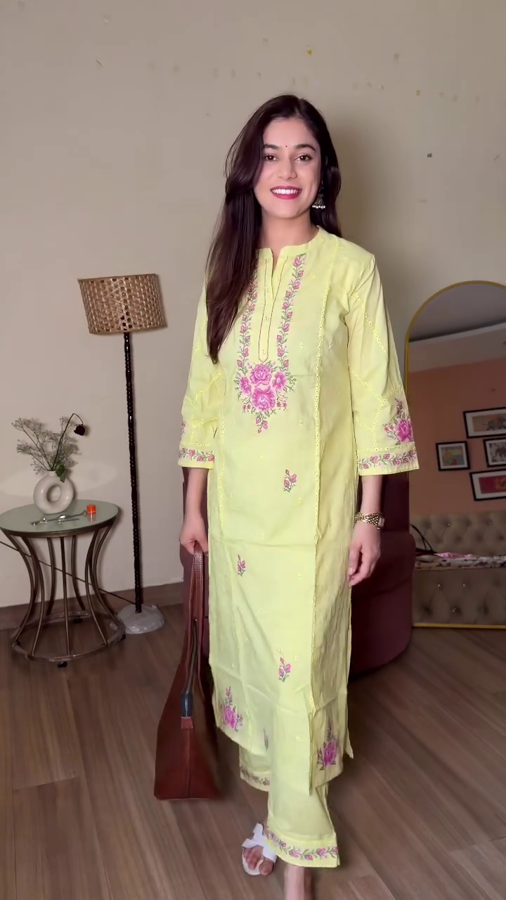 Printed Cotton Kurta Set