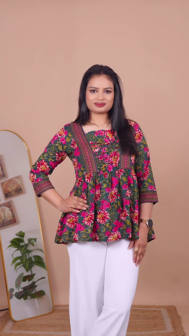 Summer Cotton Peplum Top