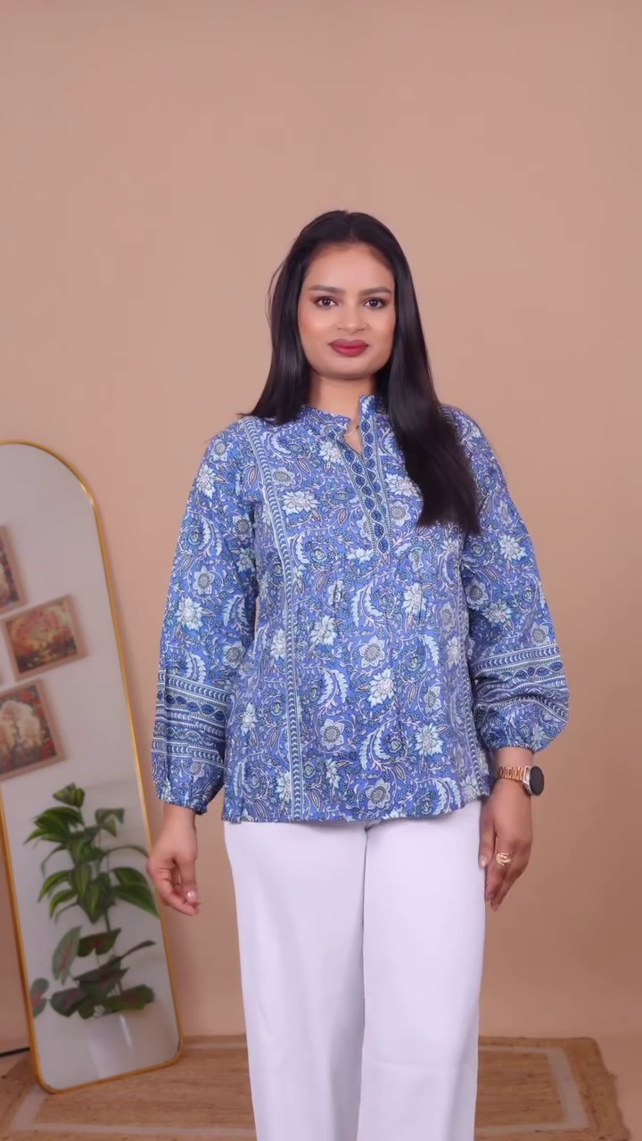 Summer Cotton Peplum Top