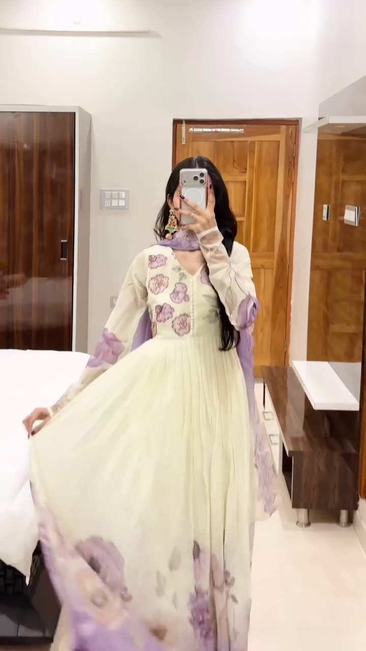 Floral Anarkali Suit Set