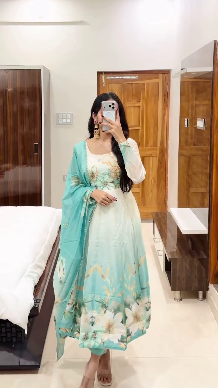 Floral Anarkali Suit Set