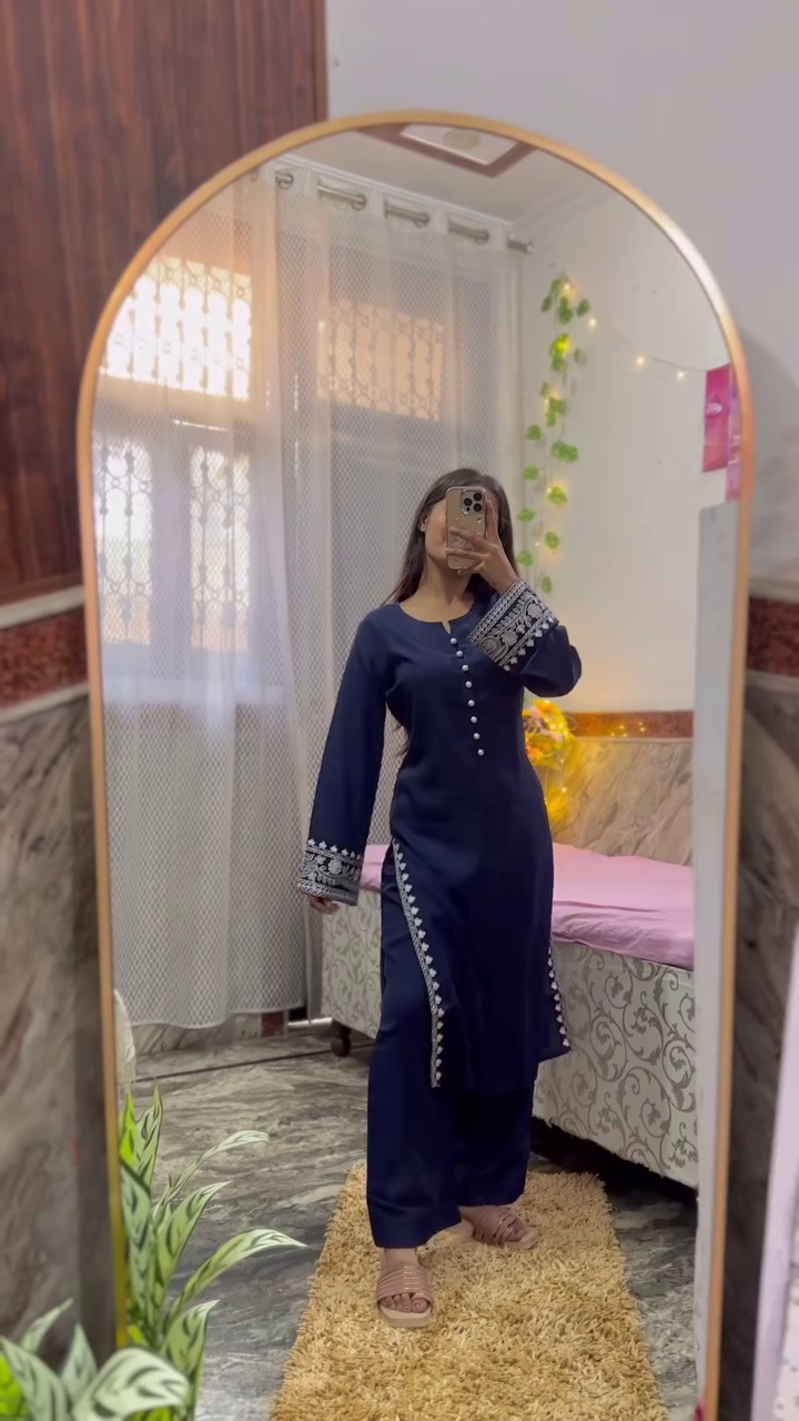 Casual Cotton Ethnic Kurta Pant Set